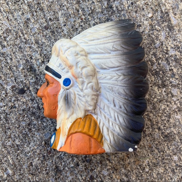 Vintage Japan Native American Indian Chief coin bank - Picture 8 of 9